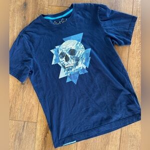 Robert Graham Navy Skull Tee Short Sleeve Cotton / medium